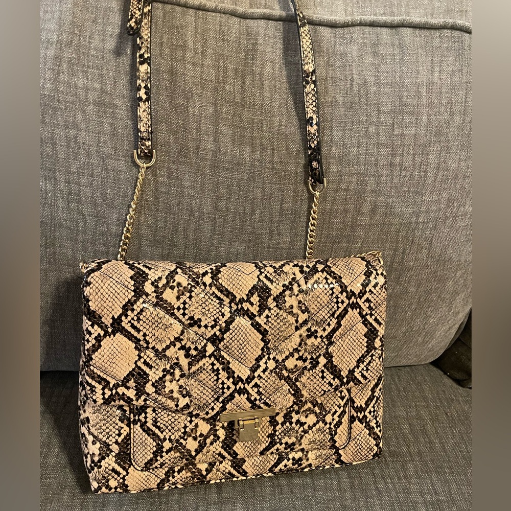 a new day Snakeskin Crossbody Bag with Chain Strap